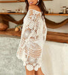 Knitted Bikini Cover Up Tassel Tunic